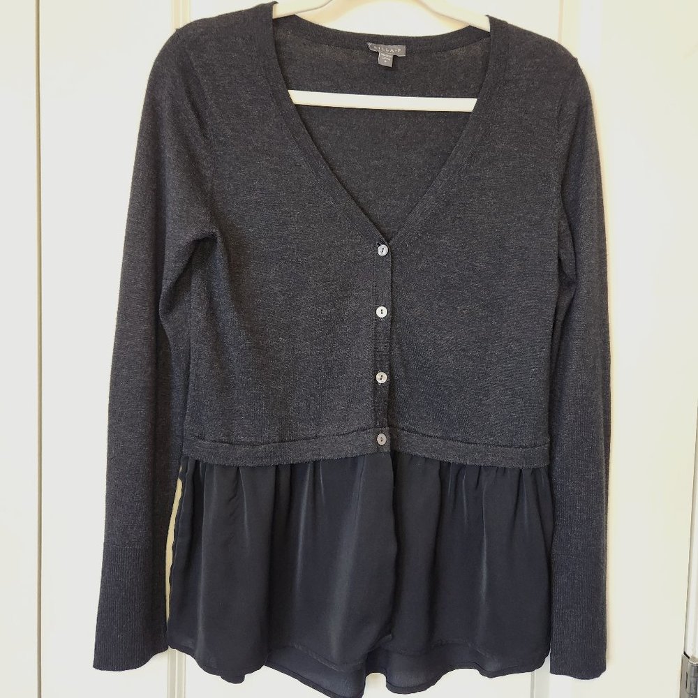 Lilla P Peplum Cardigan- Dark Grey -  SIZE S